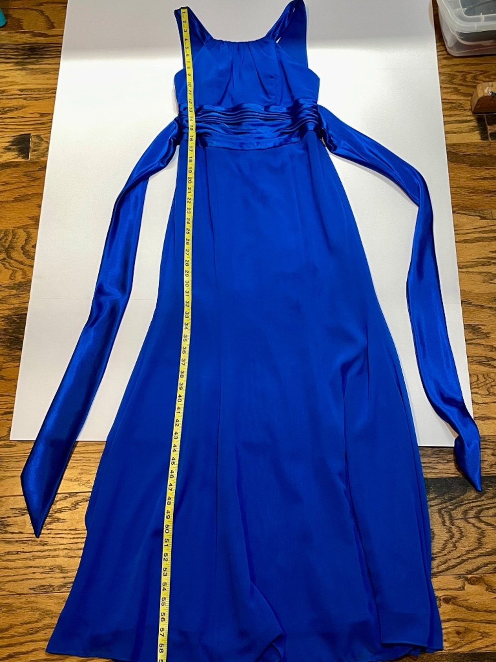 David's Bridal Blue Prom or Bridesmaid Dress - Picture 12 of 16